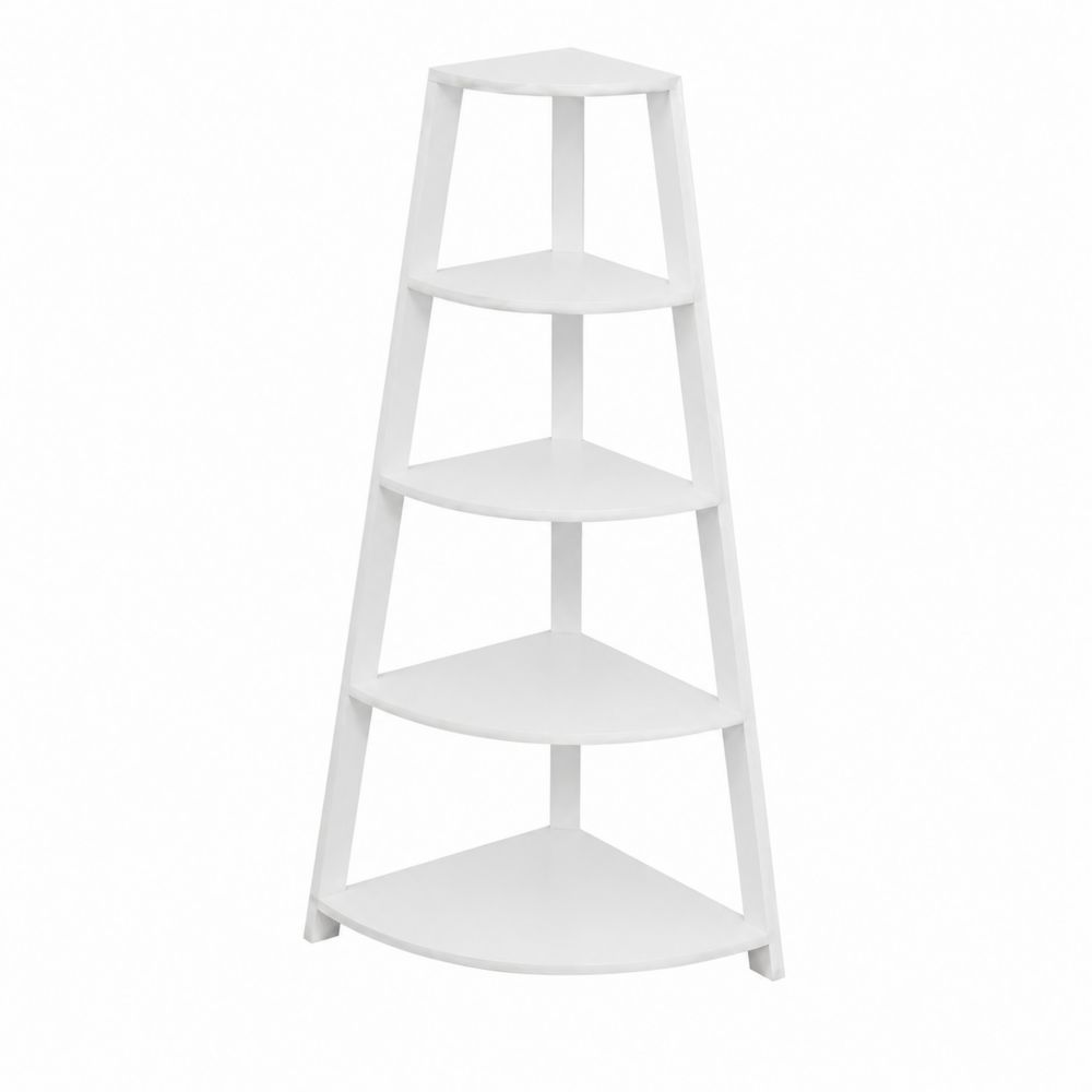 Étagère d'angle à 5 niveaux en bois