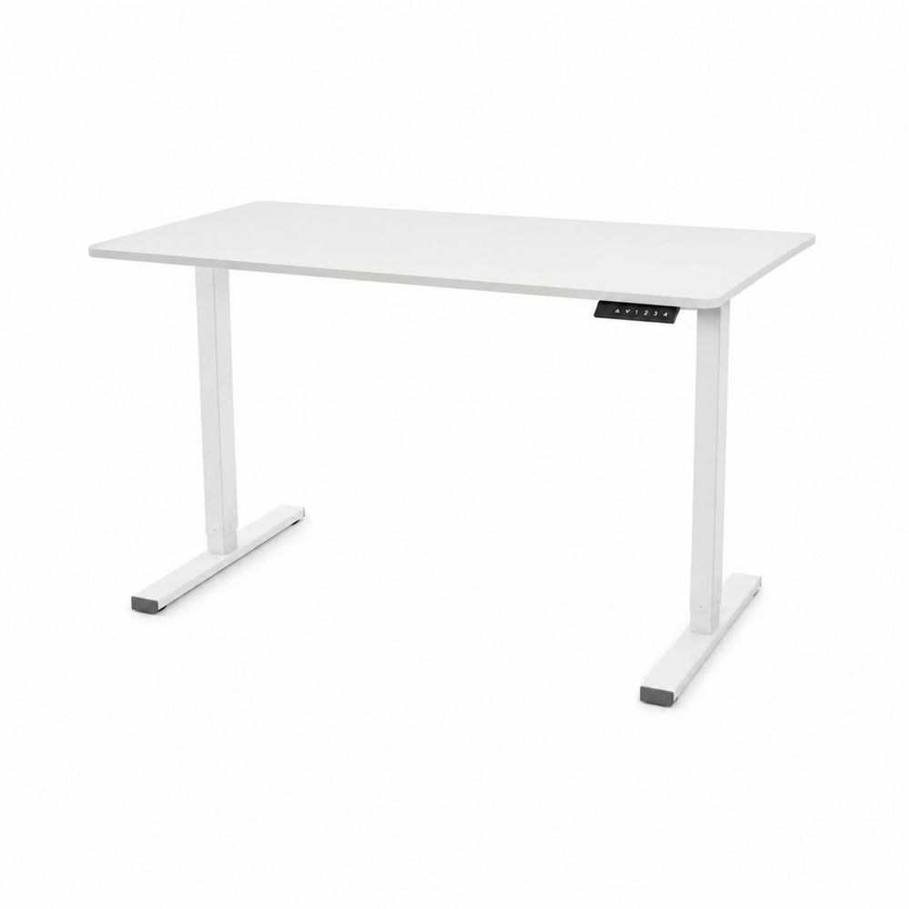 Bureau réglable en hauteur en MDF avec pieds en métal 120x60 cm