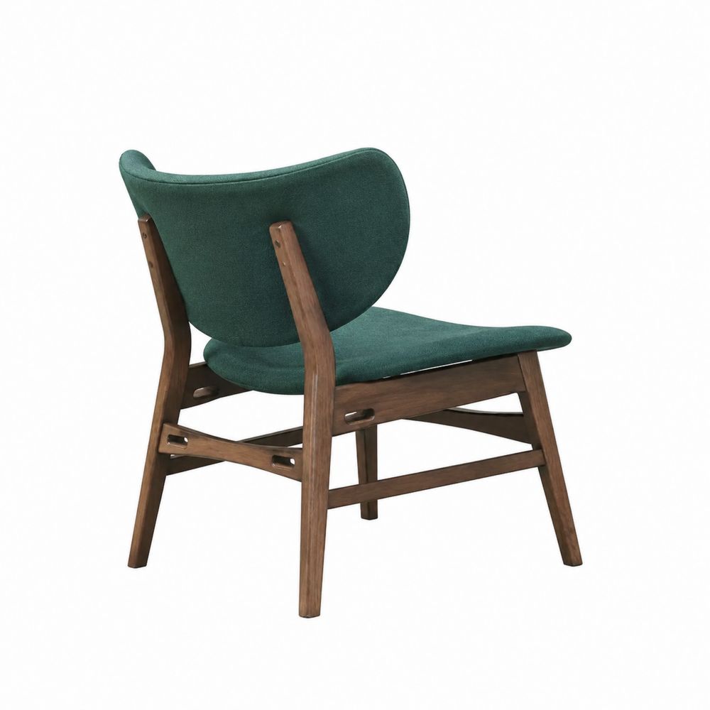 Chaise en bois et tissu vert