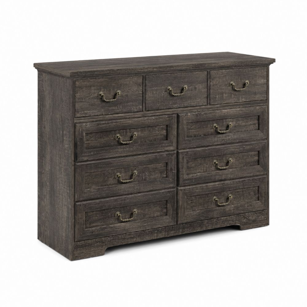 Commode en bois avec 9 tiroirs