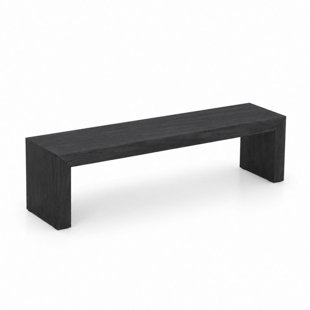Banc en bois de chêne noir 160 cm