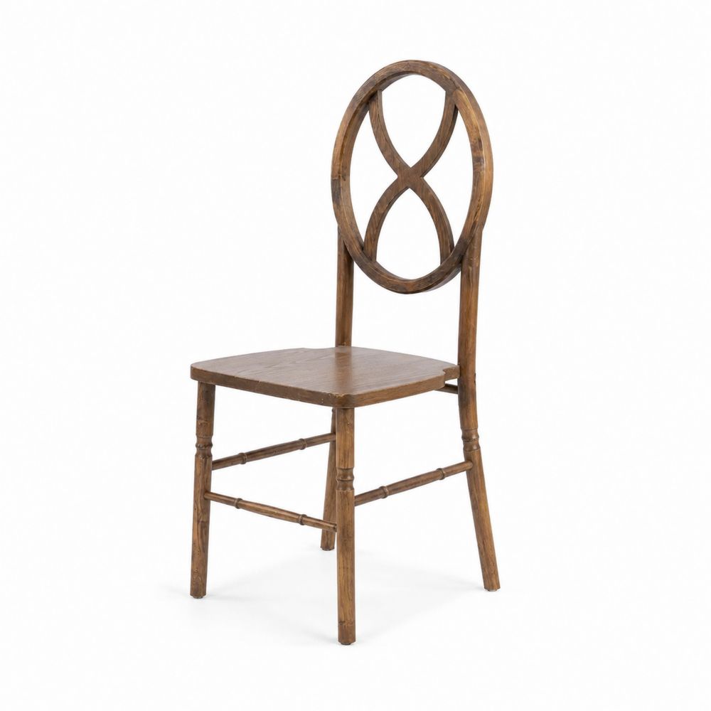 Chaise en bois massif brun avec dossier croisé 45x40x90 cm