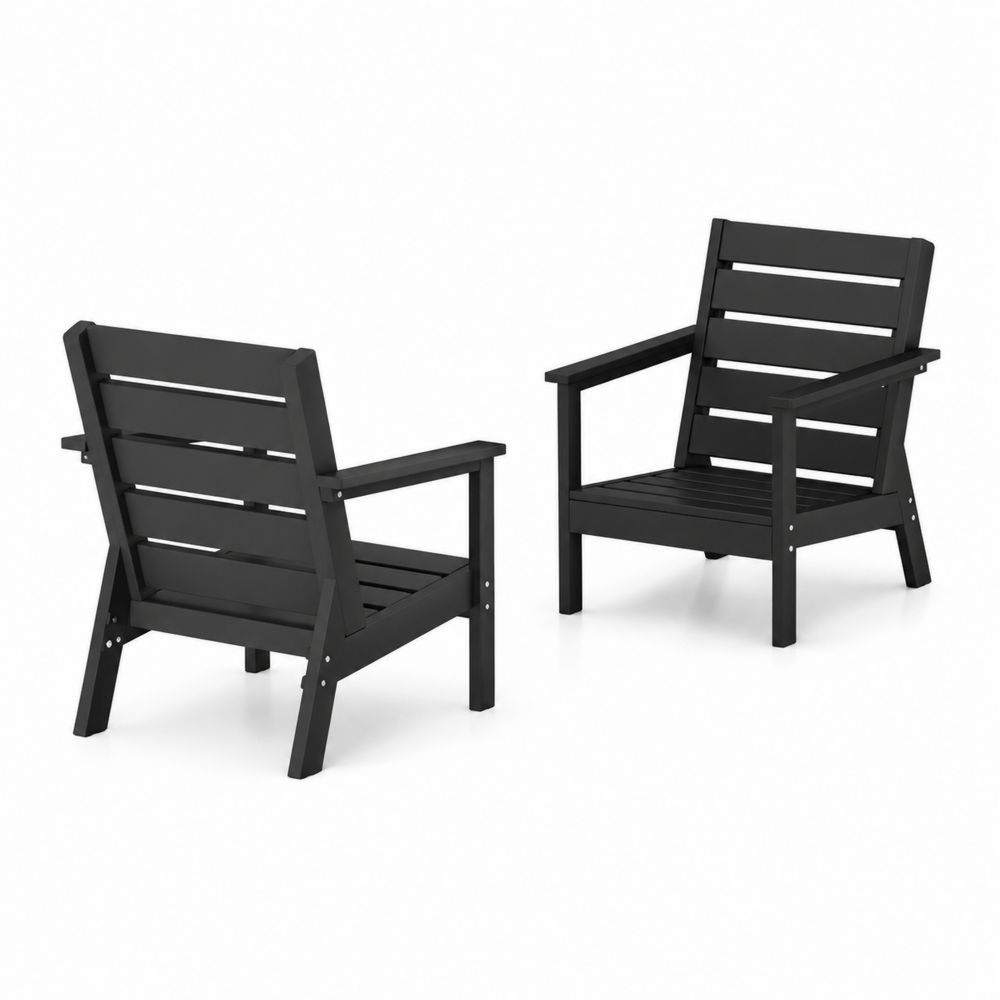 Chaises en bois noir lot de 2