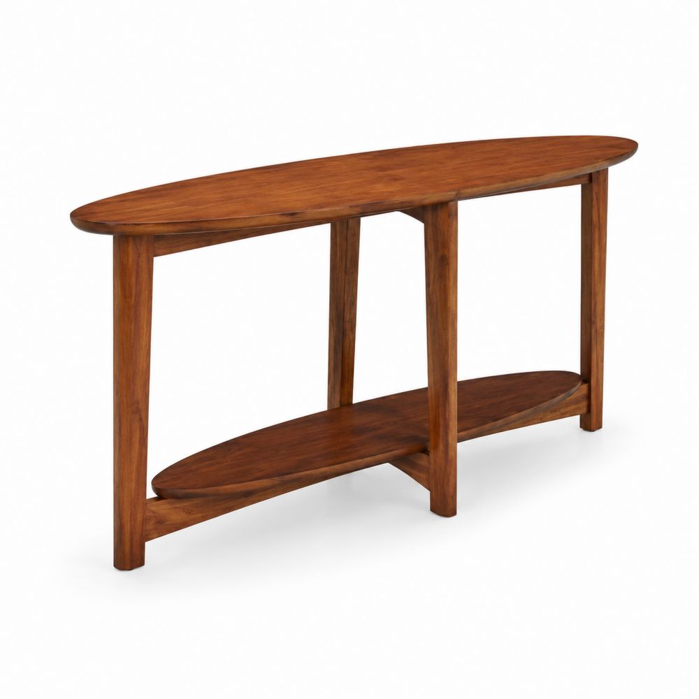 Table console ovale en bois