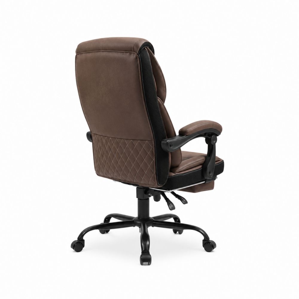 Chaise de bureau en cuir synthétique avec base en étoile