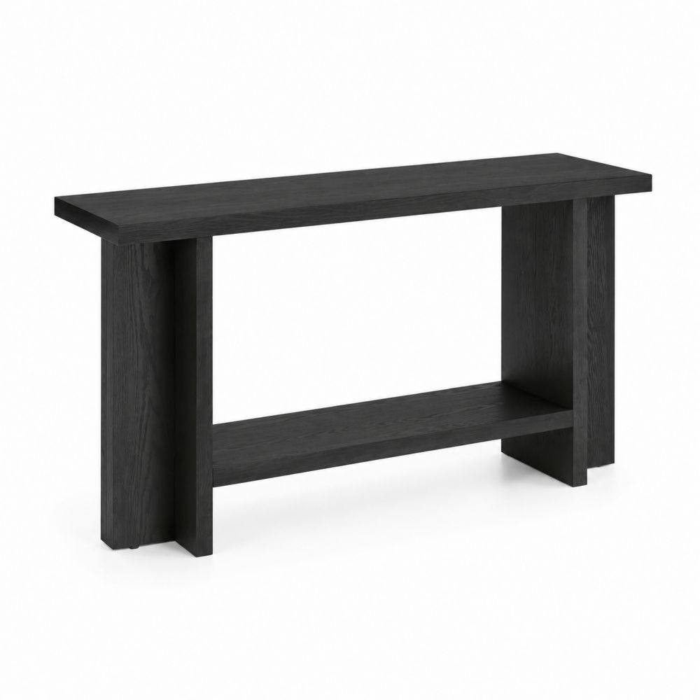 Console rectangulaire en bois noir 120x30x75 cm