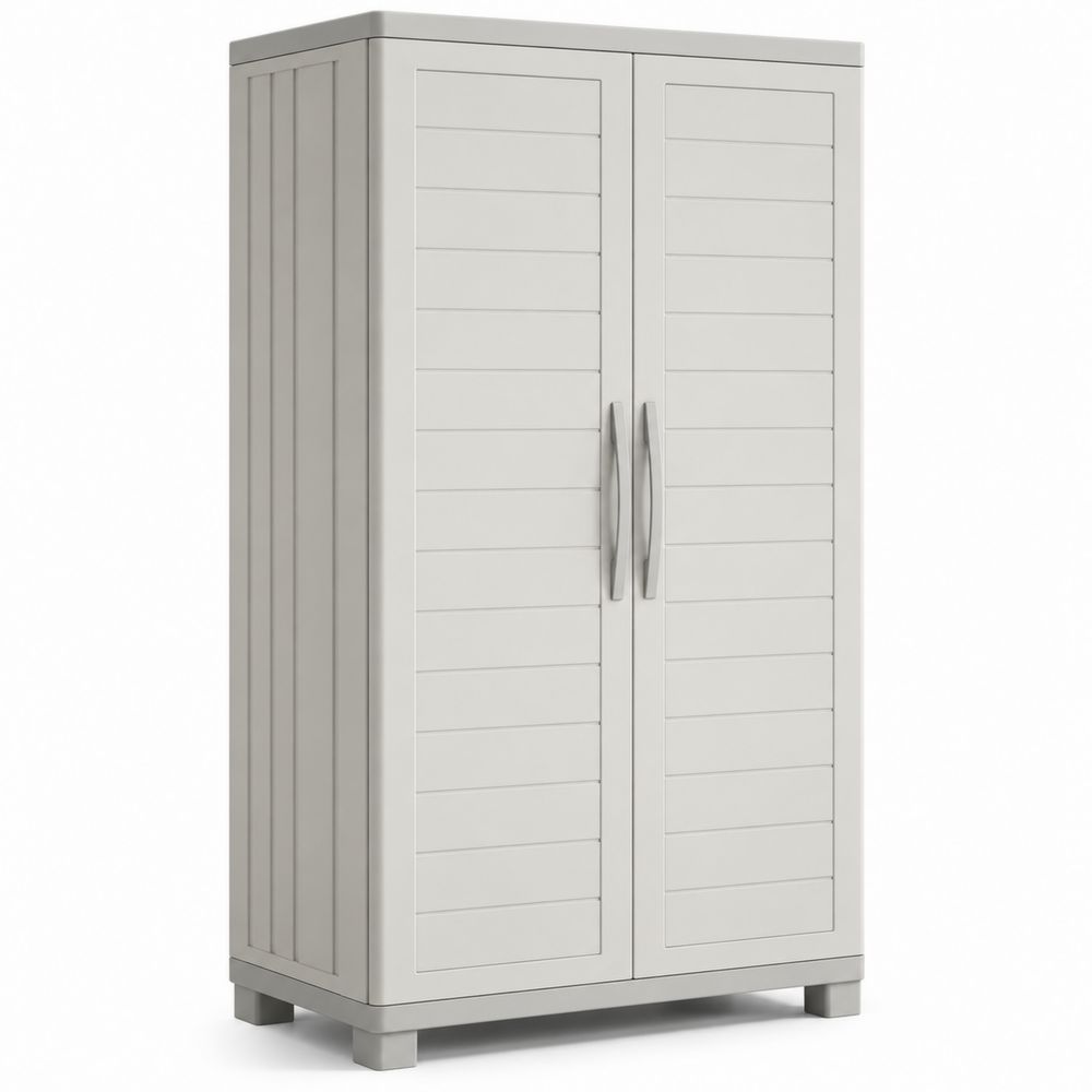 Armoire de Rangement en Plastique Gris 180x90x45 cm