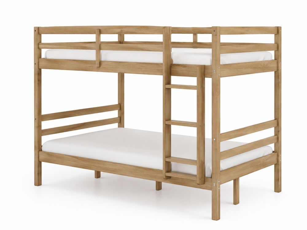 Lit superposé en bois de pin 90x200 cm Naturel