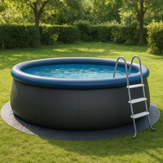 Rundpool 366cm Aufblasbar PVC mit Leiter-haveltrix