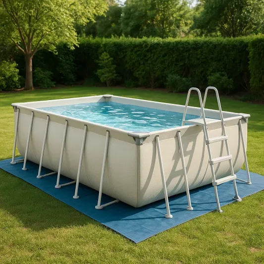 Rechteckiger Pool mit PVC-Körper und verzinktem Metallrahmen 400x200x100 cm-haveltrix