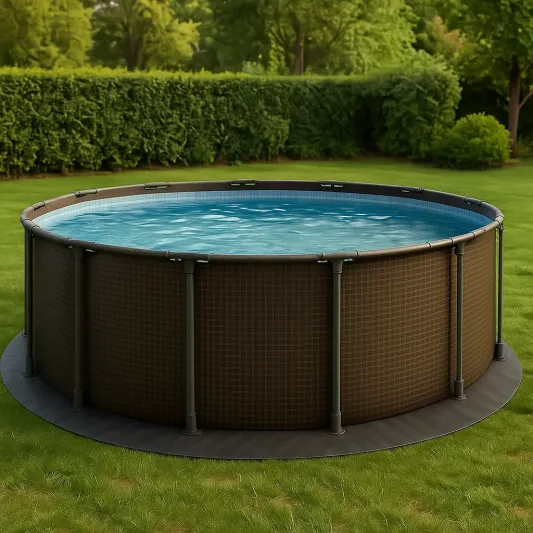 Runder Aufstellpool mit Stahlrahmen und Polyethylen-Innenfolie, 366 cm Durchmesser, 122 cm Höhe-haveltrix