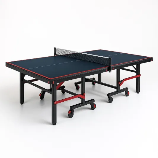 Klapptischtennistisch aus MDF und Stahl, Blau-furnovetra