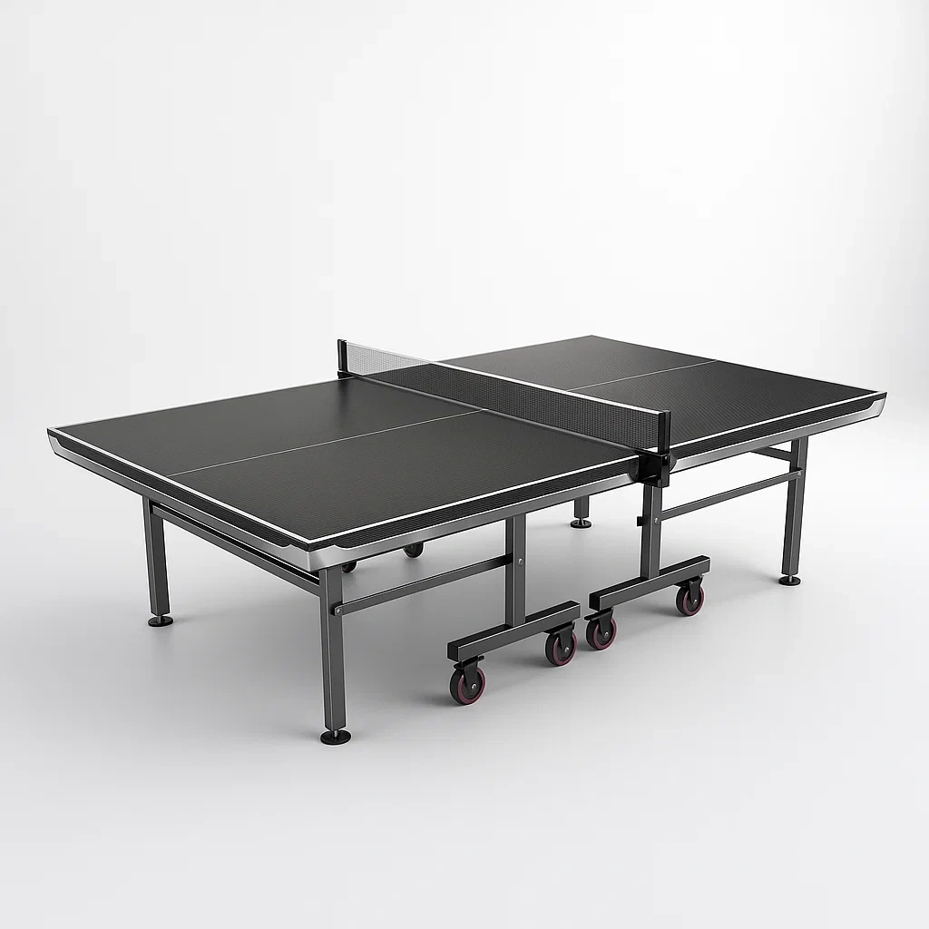 Tischtennistisch Indoor Klappbar Schwarz 274x152.5x76 cm MDF Stahl-furnovetra