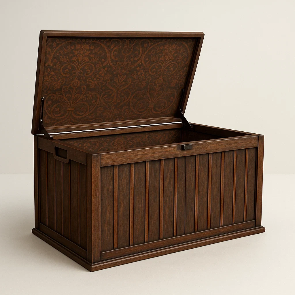 Holztruhe Aufbewahrungsbox Dunkelbraun 120x60x60 cm-furnovetra