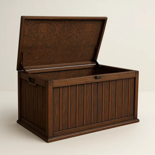 Holztruhe Aufbewahrungsbox Dunkelbraun 120x60x60 cm-furnovetra