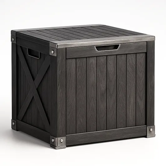 Kunststoff Aufbewahrungsbox Dunkelbraun 60x40x50 cm-furnovetra