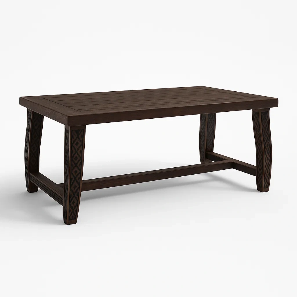 Rechteckiger Holz-Couchtisch Dunkelbraun 120x60x45 cm-furnovetra