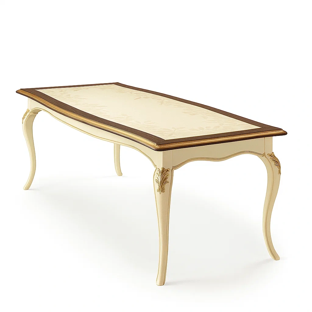 Rechteckiger Holz-Esstisch Beige/Braun 180x90x75 cm-furnovetra