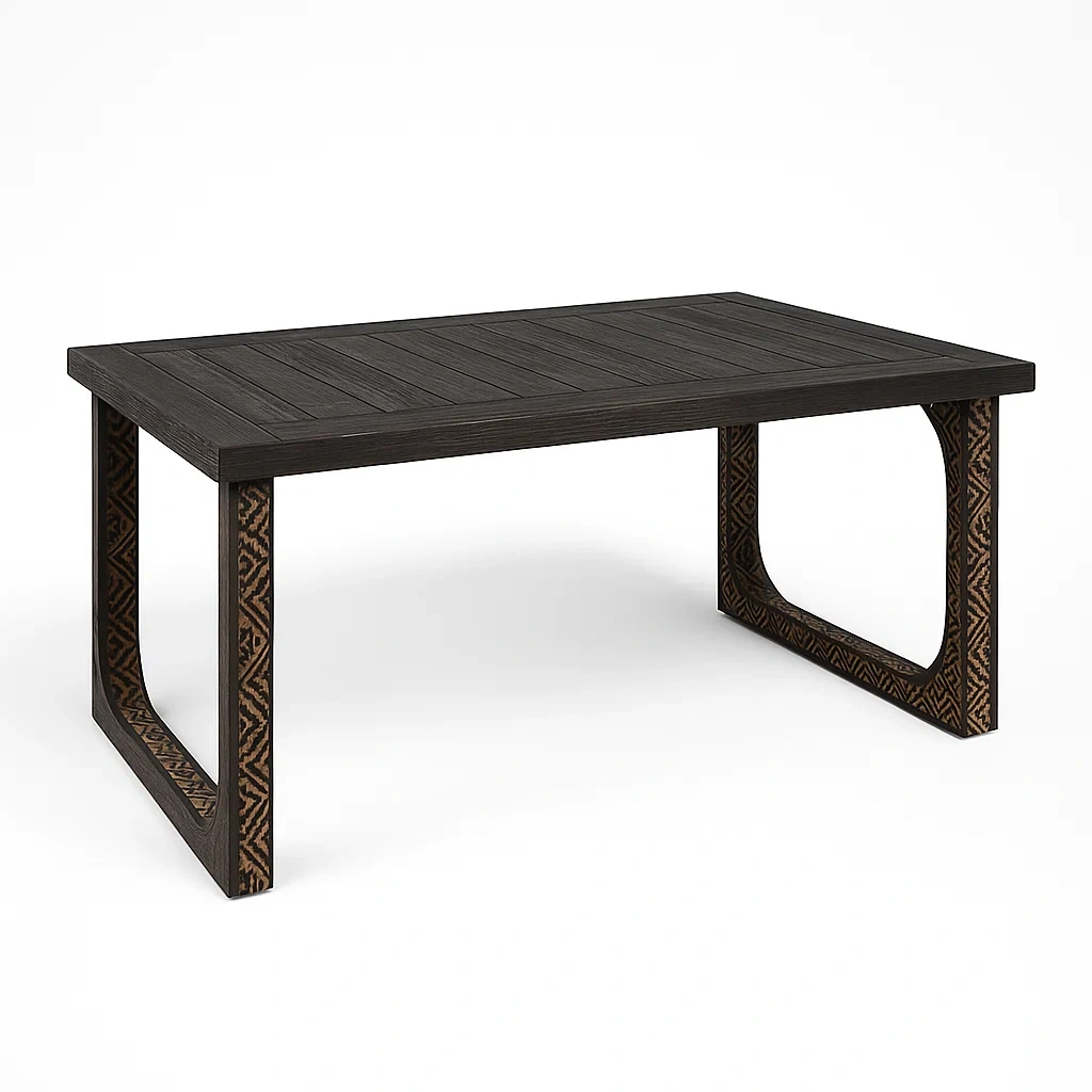 Holztisch Schwarz 140x80x75 cm-furnovetra
