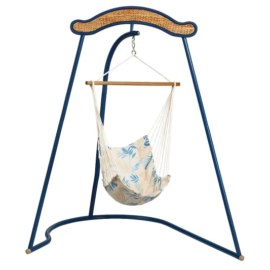 Hängesessel mit Gestell Baumwolle Stahl 190 cm-trivelqor