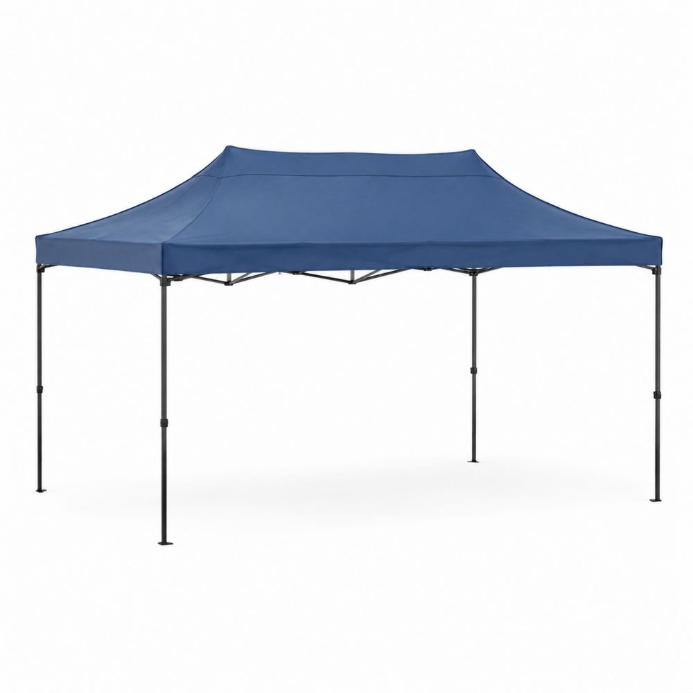 Tonnelle Pliante 3 x 4,5 m Bleu Cadre Acier