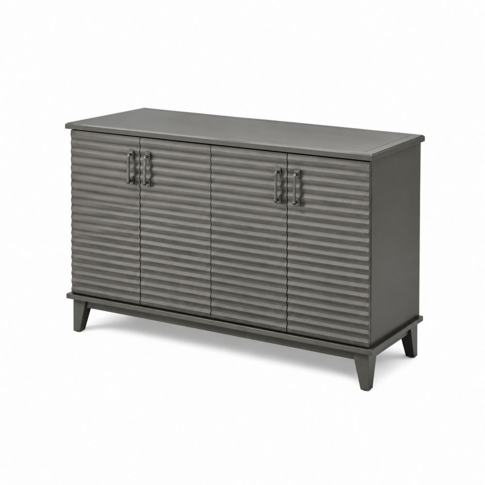 Buffet en métal ondulé 120x40x80 cm Gris