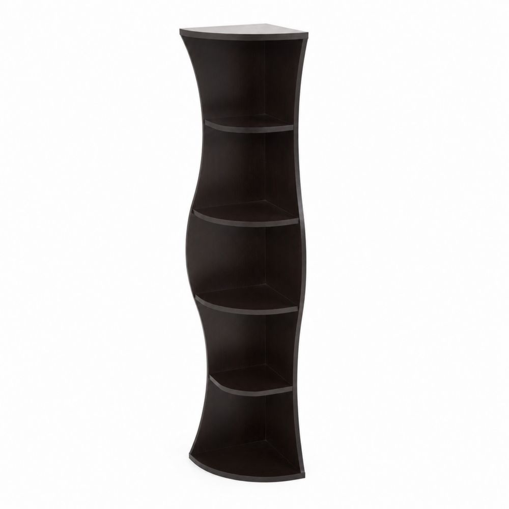 Étagère d'angle en Bois Marron 5 Niveaux