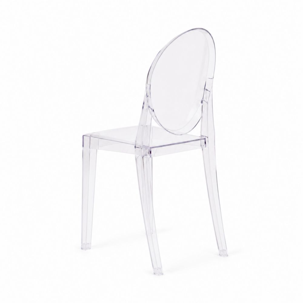 Chaise en polycarbonate transparent
