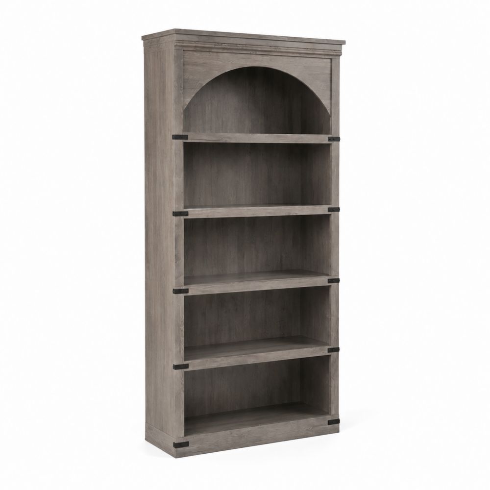 Bibliothèque en bois de pin avec 5 étagères