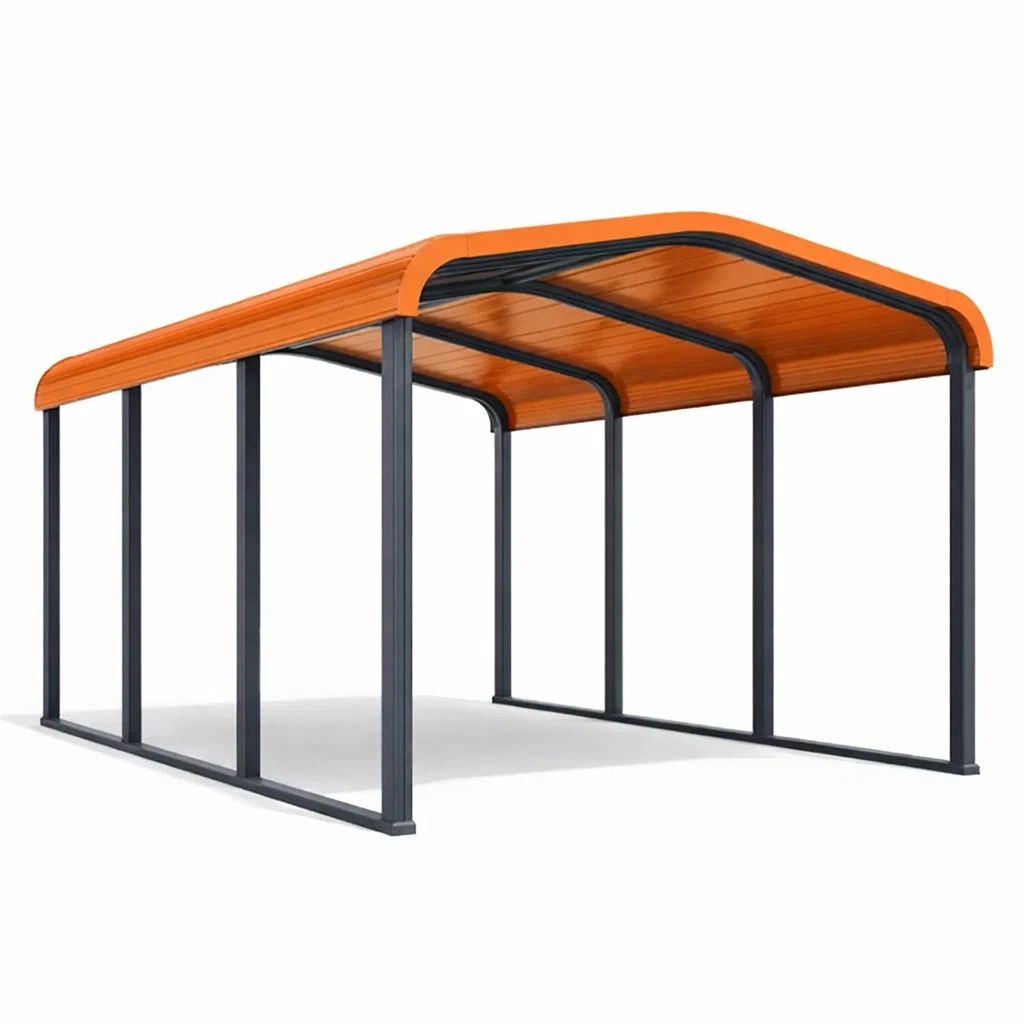 Aluminium Carport 500x300x223 cm Orange/Grau-Homelito