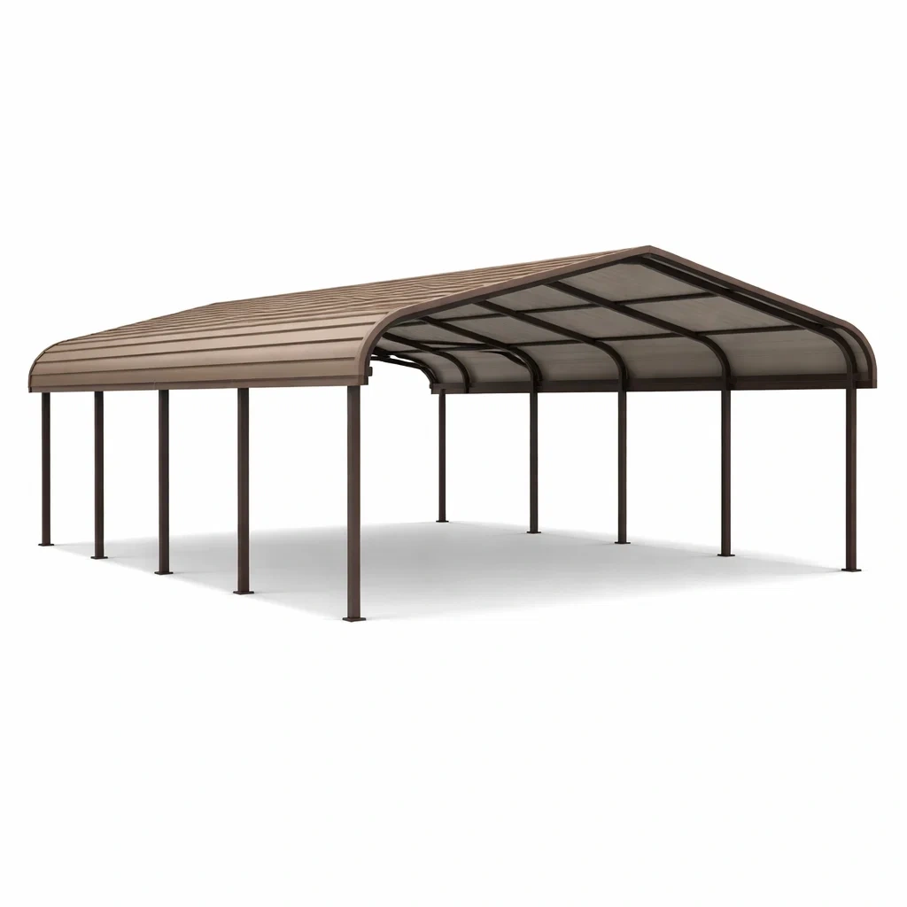 Metall Carport 6x3x2,8 m Braun-Homelito