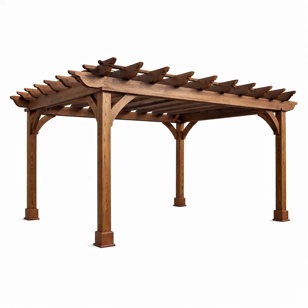 Holz Pergola Gartenüberdachung 400x300x230 cm-Homelito