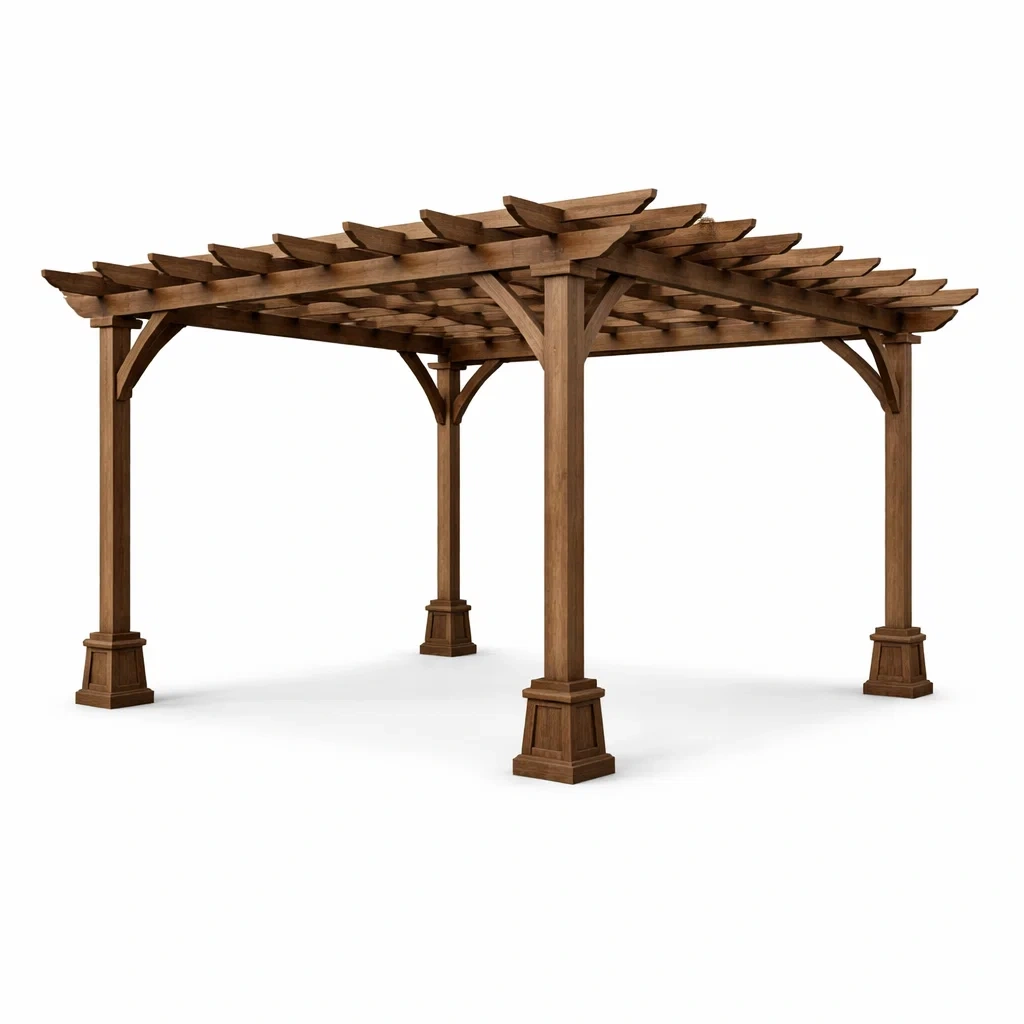 Holz-Gartenpergola 300x300x240cm-Homelito