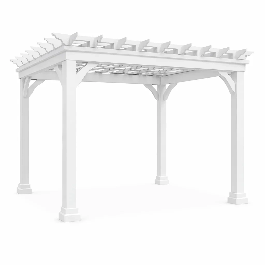 PVC Pergola 300x300x230 cm Weiß-Homelito