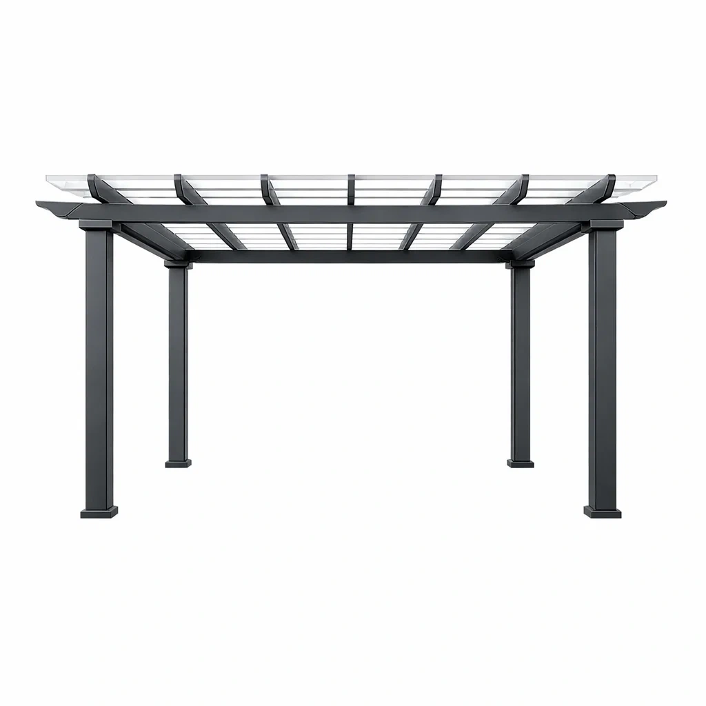 Aluminium Pergola mit Polycarbonatdach Schwarz-Homelito