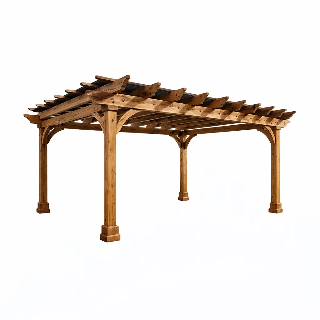 Holzpergola Kiefernholz 400x300x260 cm-Homelito