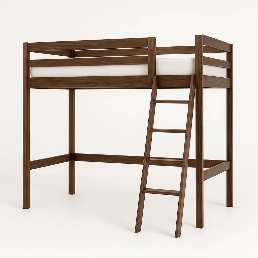 Hochbett,Hochbett aus Holz-HOMARONE