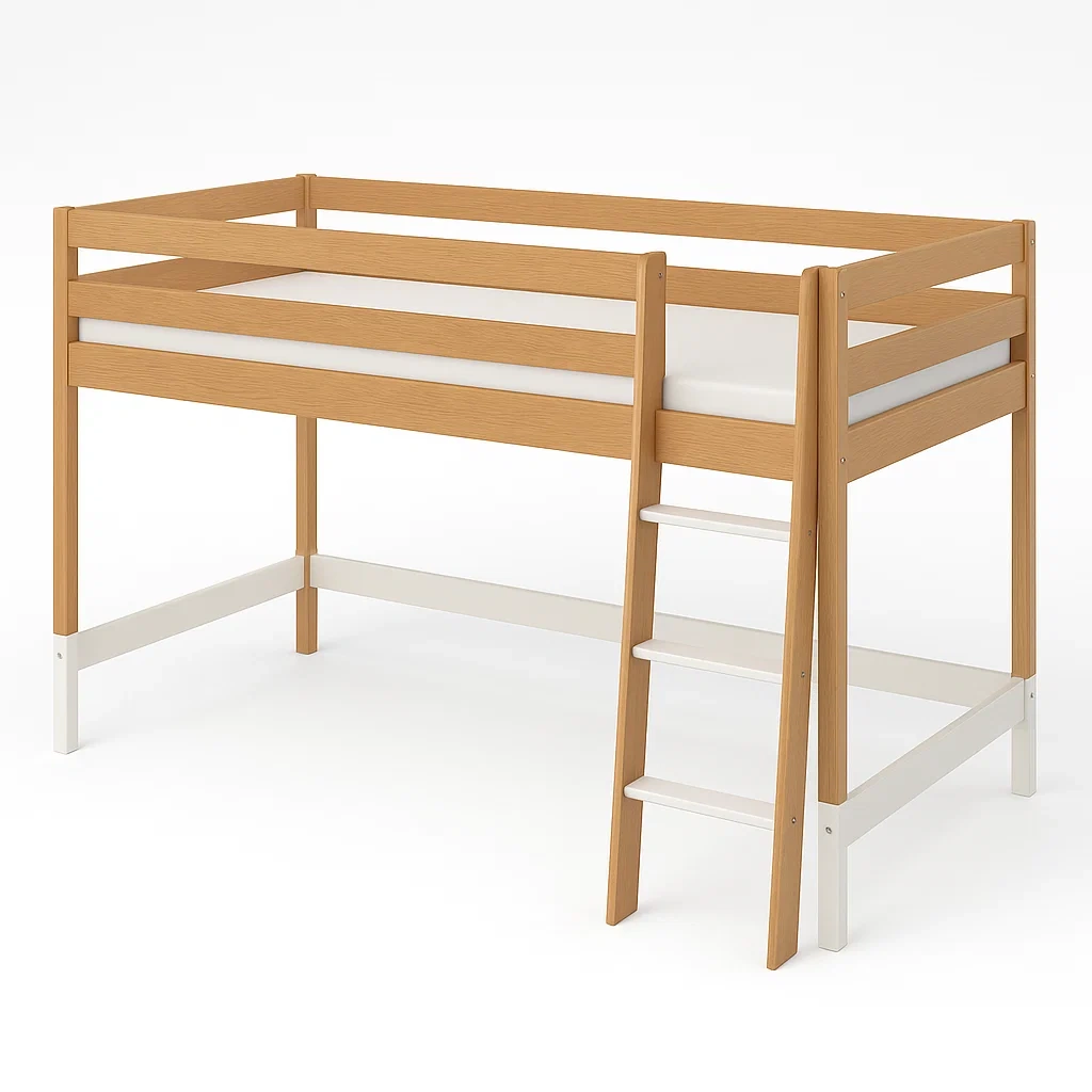 Hochbett,Hochbett aus Holz-HOMARONE