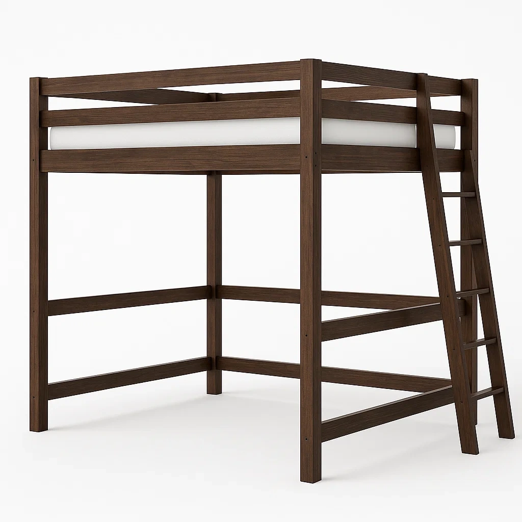 Hochbett,Hochbett aus Holz-HOMARONE
