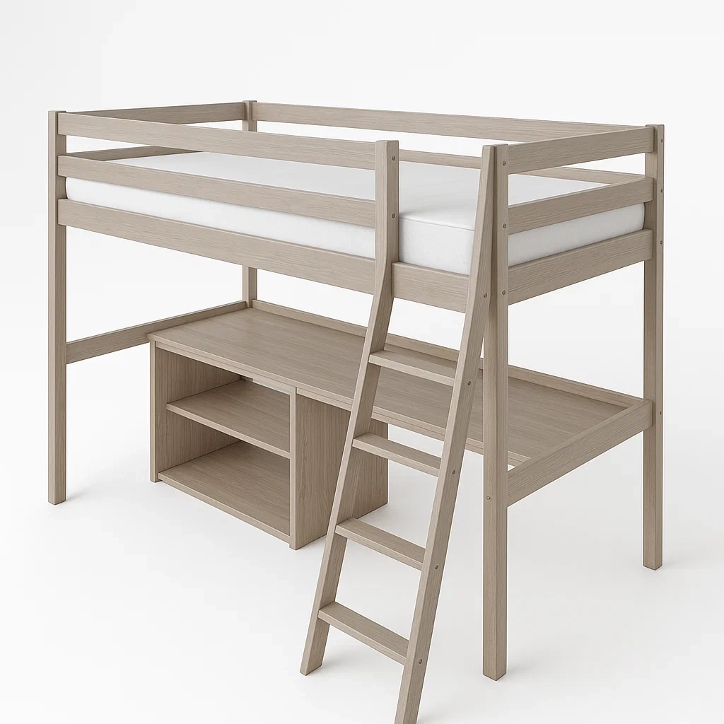 Hochbett,Hochbett aus Holz-HOMARONE