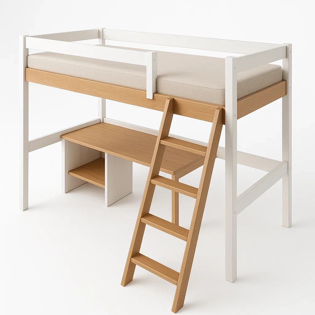 Hochbett,Hochbett aus Holz-HOMARONE