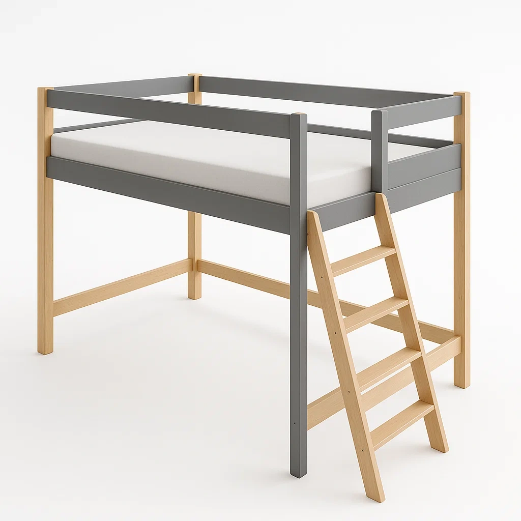 Hochbett,Hochbett aus Holz-HOMARONE