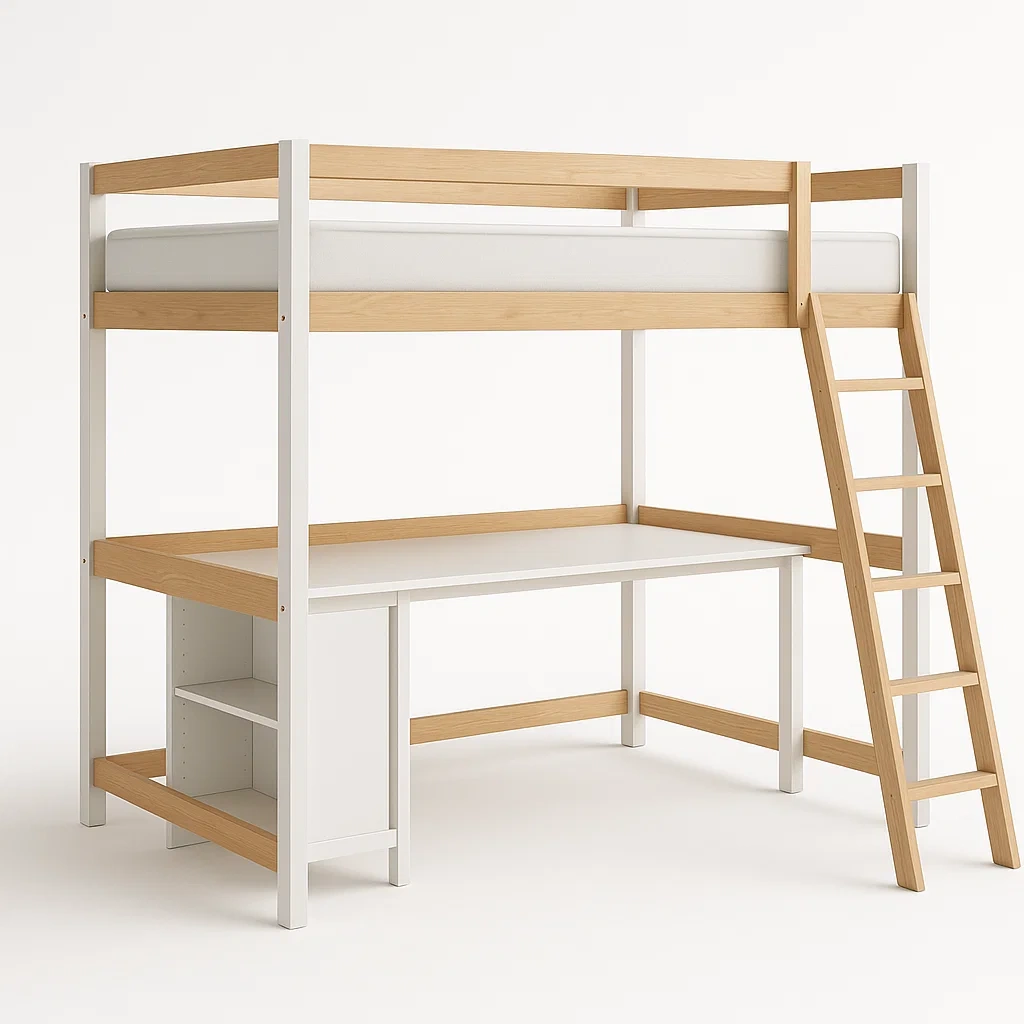 Hochbett,Hochbett aus Holz-HOMARONE