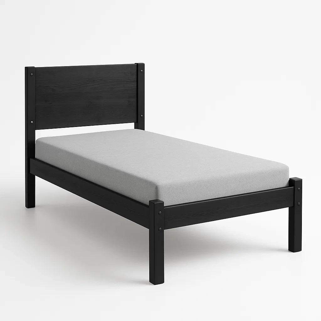 Bett mit Kopfteil,Einzelbett mit Kopfteil-HOMARONE