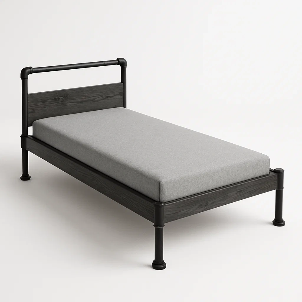 Bett mit Kopfteil,Einzelbett mit Kopfteil-HOMARONE