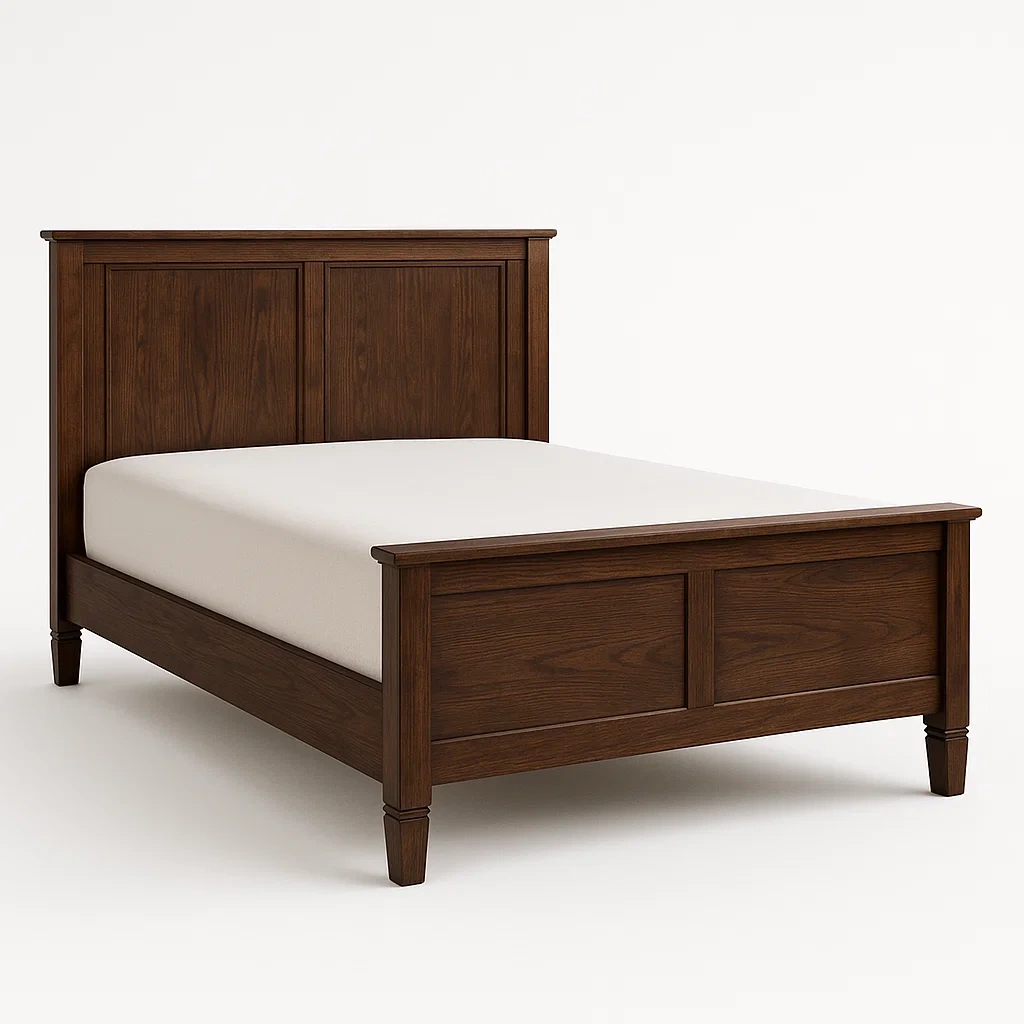 Bett mit Kopfteil,Holzbett mit Kopfteil-HOMARONE