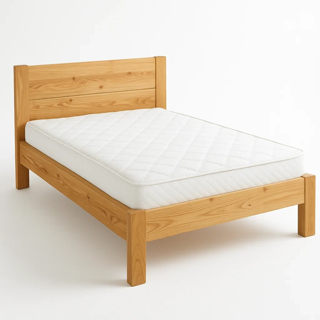 Bett mit Kopfteil,Holzbett mit Kopfteil-HOMARONE