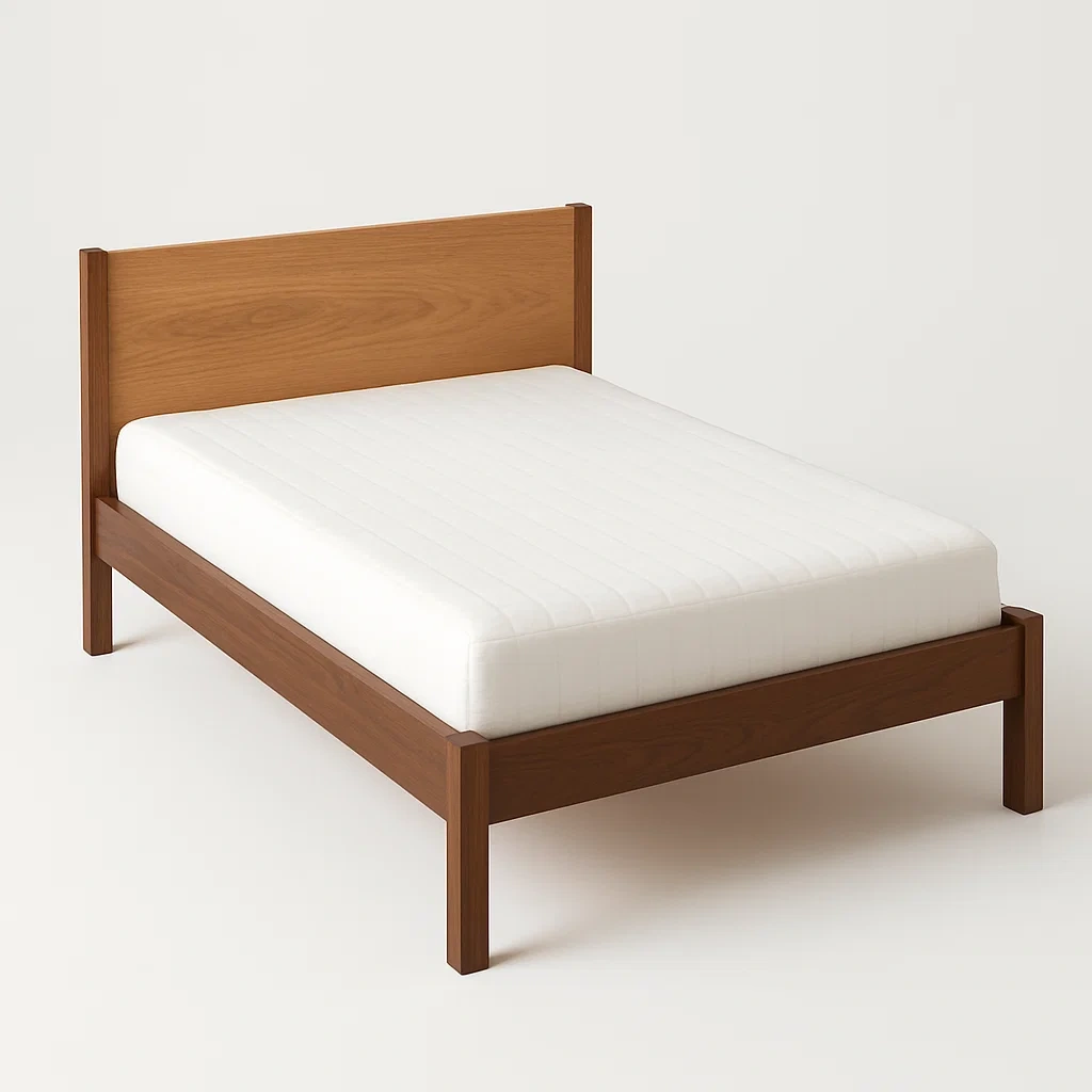 Bett mit Kopfteil,Holzbett mit Kopfteil-HOMARONE
