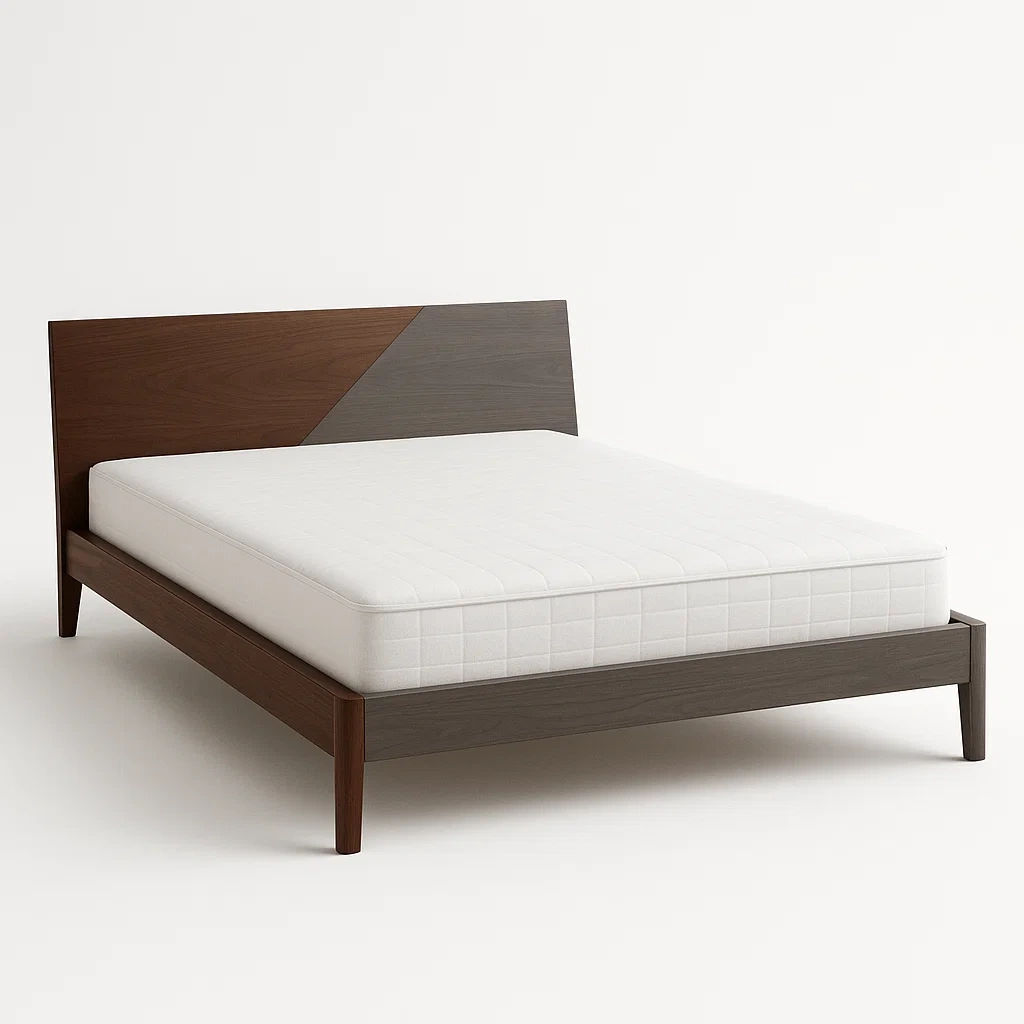 Bett mit Kopfteil,Holzbett mit Kopfteil-HOMARONE