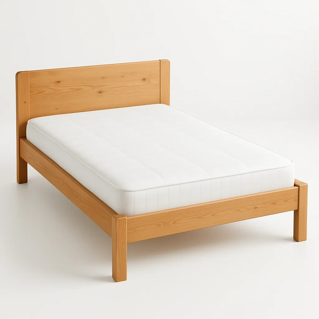 Bett mit Kopfteil,Holzbett mit Kopfteil-HOMARONE